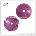 Big curved segment grinding cupwheel for concrete